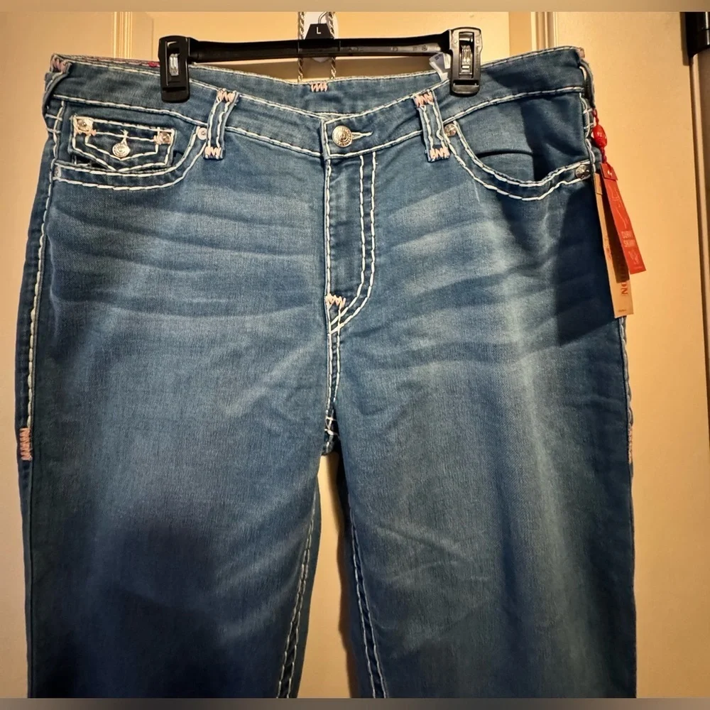 TRUE RELIGION CURVY SKINNY FLAP NAT BT JEAN WOMEN'S - Picture 3 of 16